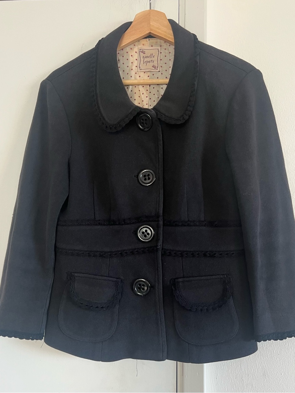 Nanette Lepore Blazer with Braided Trim • LG